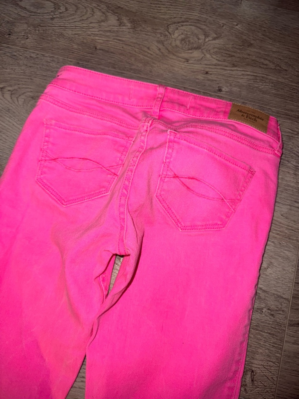 Abercrombie & fitch HOT PINK Y2K Low Waist Denim jeans